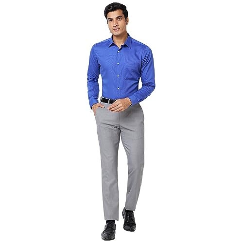 Raymond Men's Slim Mid Rise Pants (RMTS04945-G4_Medium Grey - Image 5