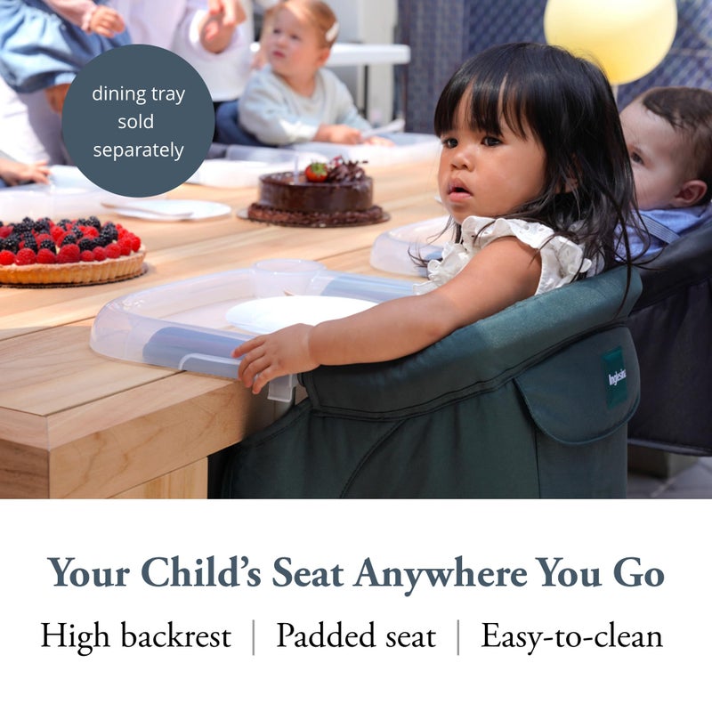 Inglesina Fast Table Chair, Dark Green - Portable Baby High Chair - for Babies & Toddlers up to 37 lbs - Collapsible - Fits Tables 0.8'' to 3.5'' Thick - Compact & Easy to Use - Travel Bag Included - Image 2