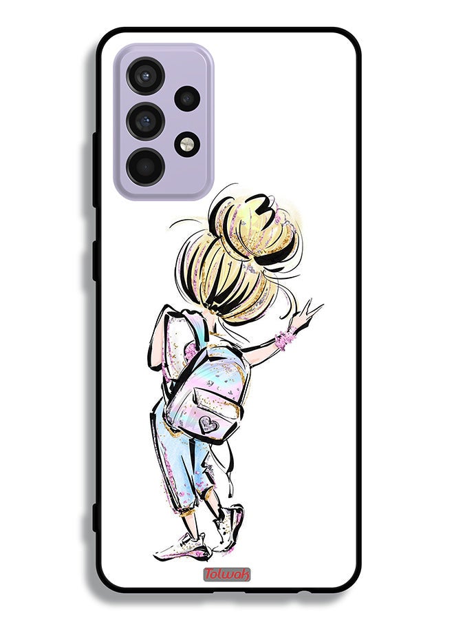 Tolwak Samsung Galaxy A52 4G Protective Case Cover Back To School Girl Art - Image 1