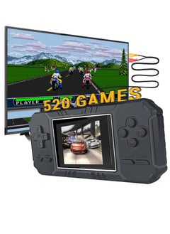وحدة تحكم ألعاب PSP محمولة وعصرية مع 520 في 1 ألعاب مدرسية قديمة مع شاشة HD واتصال بالتلفزيون