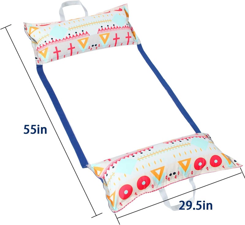 FindUWill 2 Pack XL Inflatable Pool Floats Adults - Fabric Pool Hammock Floats, Pool Floaties with Pump, 4in1(Chair, Raft, Saddle, Drifter) Hammock Floats for Adults - Image 4