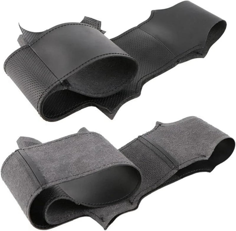 Wivplex Black Leather Steering Wheel Cover for Toyota C-HR - Image 5