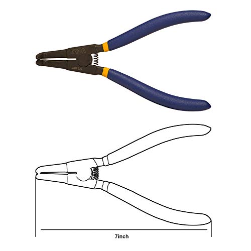 AGRICO TATA AGRICO Circlip Plier Heavy Duty Multi-purpose External Bent Nose Plier Hand Tool Multi Purpose Tool (7Inches-Grey & Blue) - Image 4