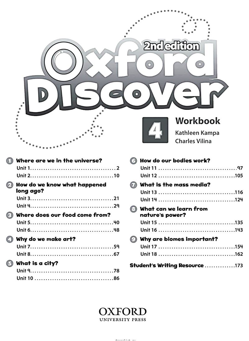 null - كتاب تمارين Oxford Discover الإصدار الثاني 4 مع الصوتيات - Image 1