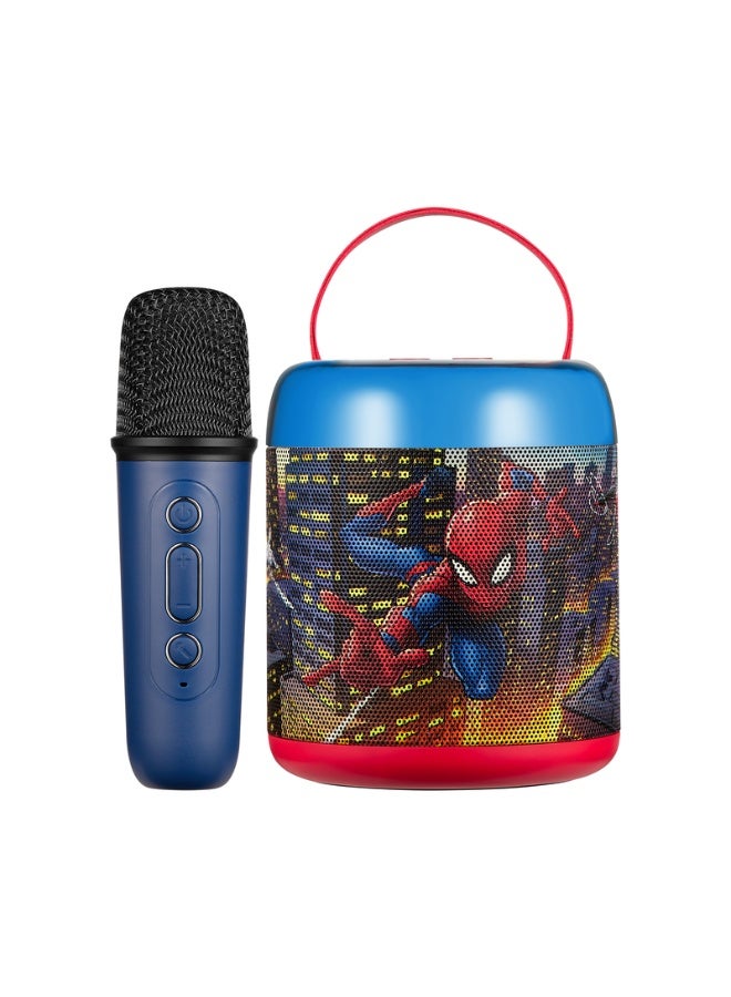 SMD Spider-Man LED Karaoke Speaker with Microphone | Kids karaoke speaker with Spider-Man design, LED lights, microphone, and fun singing features for interactive play - Image 1