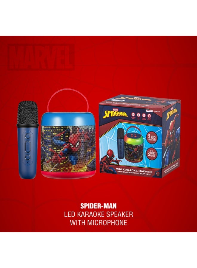SMD Spider-Man LED Karaoke Speaker with Microphone | Kids karaoke speaker with Spider-Man design, LED lights, microphone, and fun singing features for interactive play - Image 5