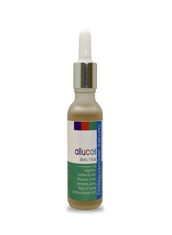 ALLUCOS Niacinamide Serum - 5% Niacinamide + Botanical Blend for Brightening, Pore Minimizing & Hydration - Face Serum for All Skin Types - 30ml (Pack of 1) - Image 1
