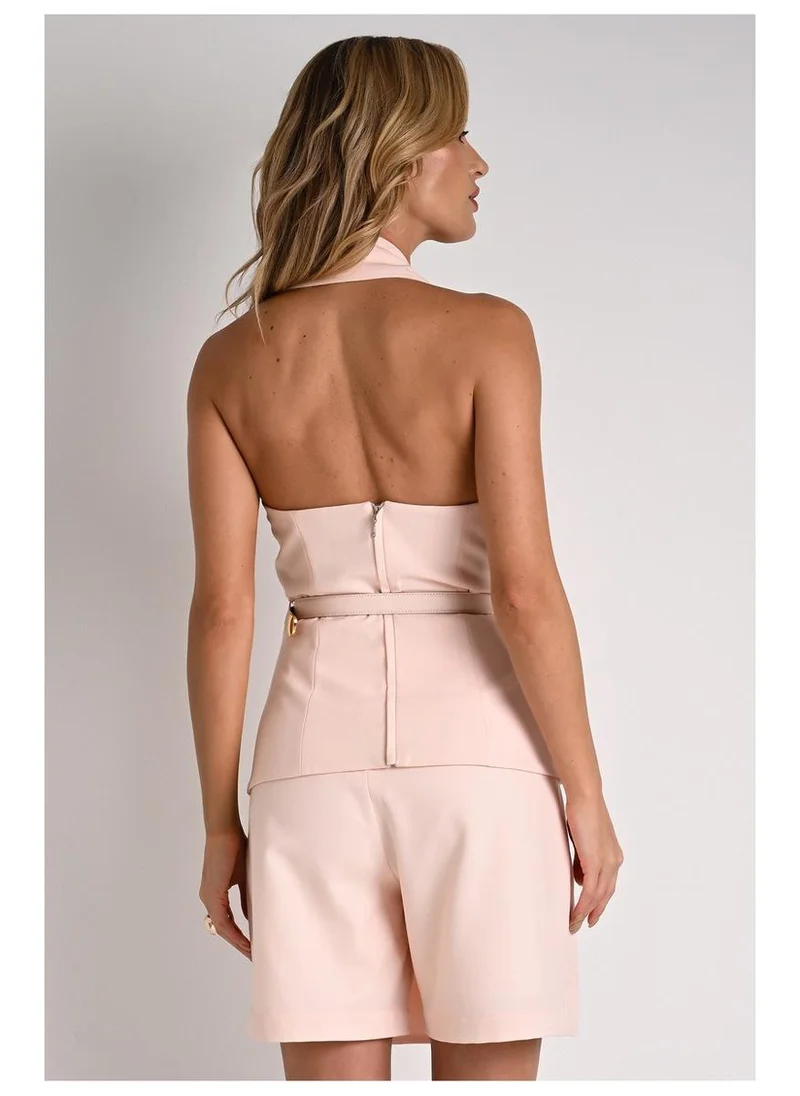 Carmen Steffens  Max Collar Lily Pink Vest for Women | Best Price UAE