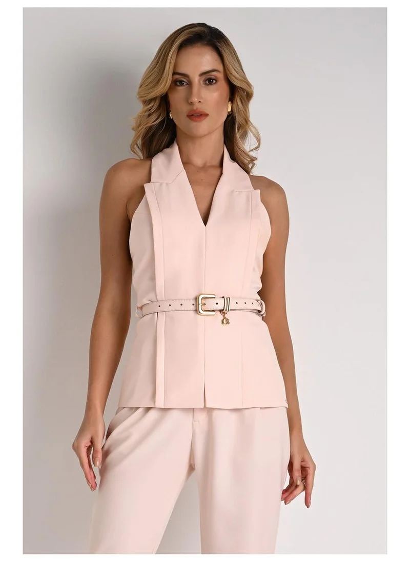 Carmen Steffens  Max Collar Lily Pink Vest for Women | Best Price UAE