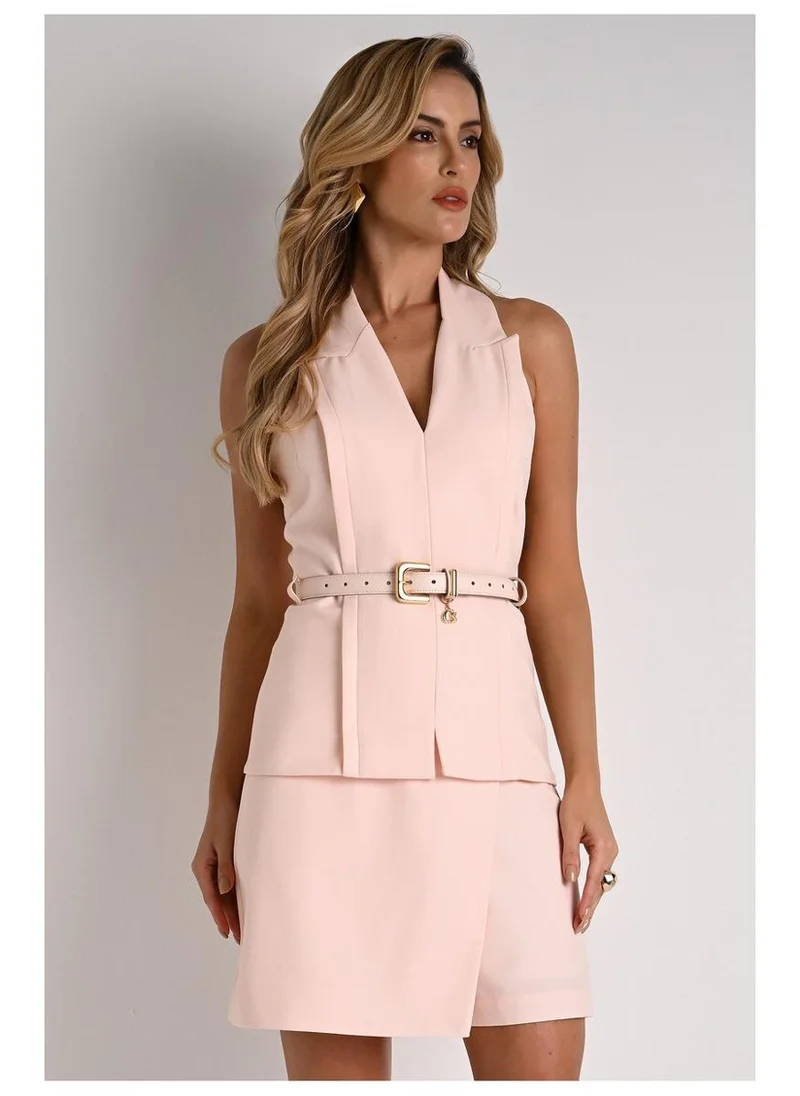 Carmen Steffens  Max Collar Lily Pink Vest for Women | Best Price UAE