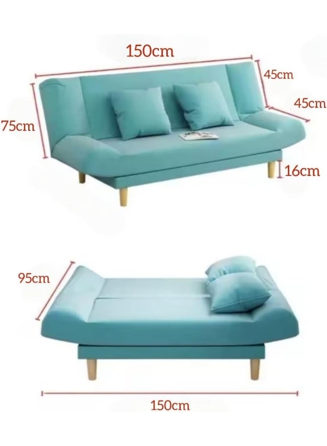 Zayn comforts Space-Saving Convertible Sofa Bed â€“ Modern Dual-Use Sofa Cum Bed for Comfortable Living (Light Sea-Green) - Image 2