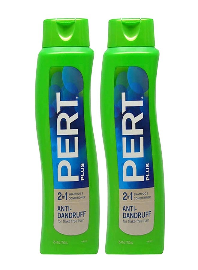 PERT Anti-Dandruff 2 in 1 Shampoo and Conditioner - Advanced with 2 Percent Salicylic Acid - Dandruff Shampoo with Zinc - 2 pc