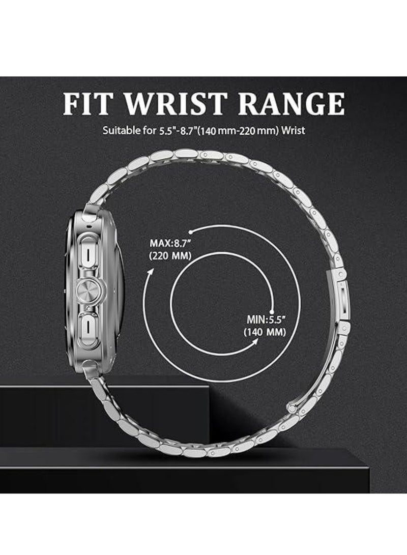 JAJEEK Stainless Steel Band Compatible with Samsung Galaxy Watch Ultra 47mm – No Gap Solid Metal Business Replacement Wristband, Galaxy Watch Ultra Strap (2024) for Men & Women, Elegant & Durable Design, Adjustable Fit for All-Day Comfort - Image 3