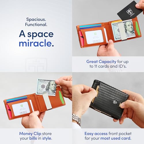 TRAVANDO Mens Wallet with Money Clip AUSTIN RFID Blocking Bifold Credit Card Holder for Men with Gift Box - Image 3