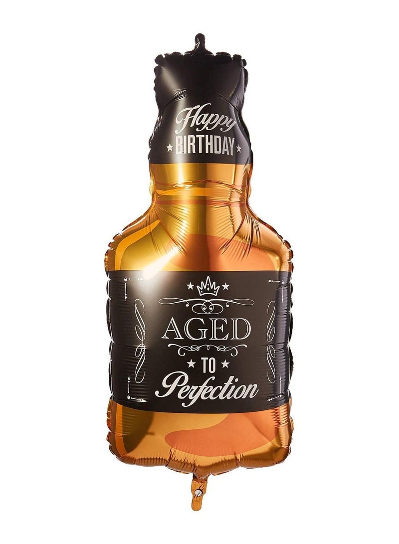 هايلاند 5 قطع من العمر إلى الكمال زينة بالون عيد ميلاد زجاجة ويسكي للرجال - Image 3