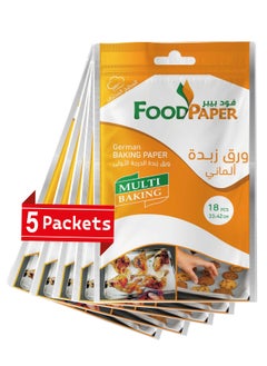 foodpaper 180 paper, luxury rectangular baking paper, contains 5 packets  - Image 3