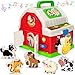KIZZYEA Montessori Toys for 1 2 3 Year Old Boys Girls Musical Barn Farm Animal set for Toddler Shape Sorting Educational Toy for Baby 1218 Month Learning Fine Motor Skills Christmas Birthday Easter Gifts - Image 3