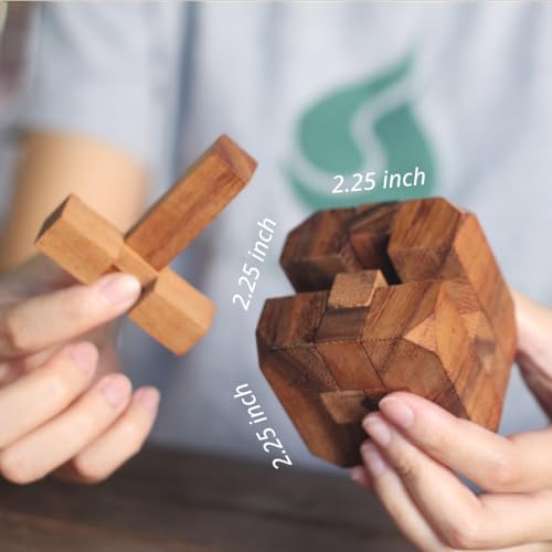 SiamMandalay Hidden Passage Wooden 3D Mechanical Puzzle for Adults Brain Teaser Game Desk Toy Handmade Interlocking Wood Puzzle Mind Teaser Logic Challenge by SiamMandalay - Image 3