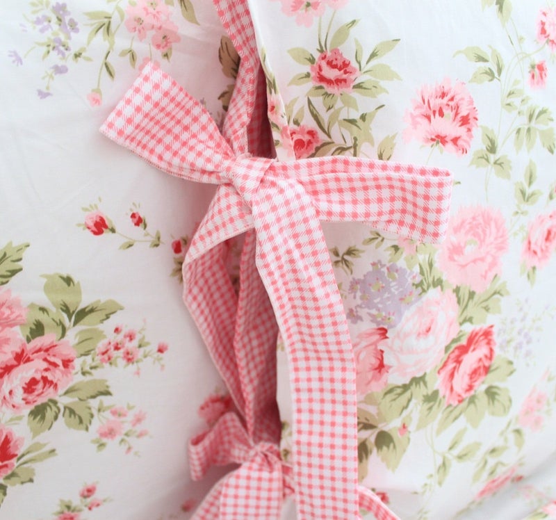 FADFAY Cotton Bed Sheets Set Rose Floral Bed Sheets 4-Piece Queen Size - Image 2