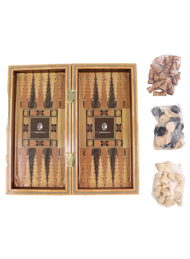 لعبة الشطرنج 3 في 1 - الداما | طاولة الطاولة 19 بوصة MF-0251 - Image 2