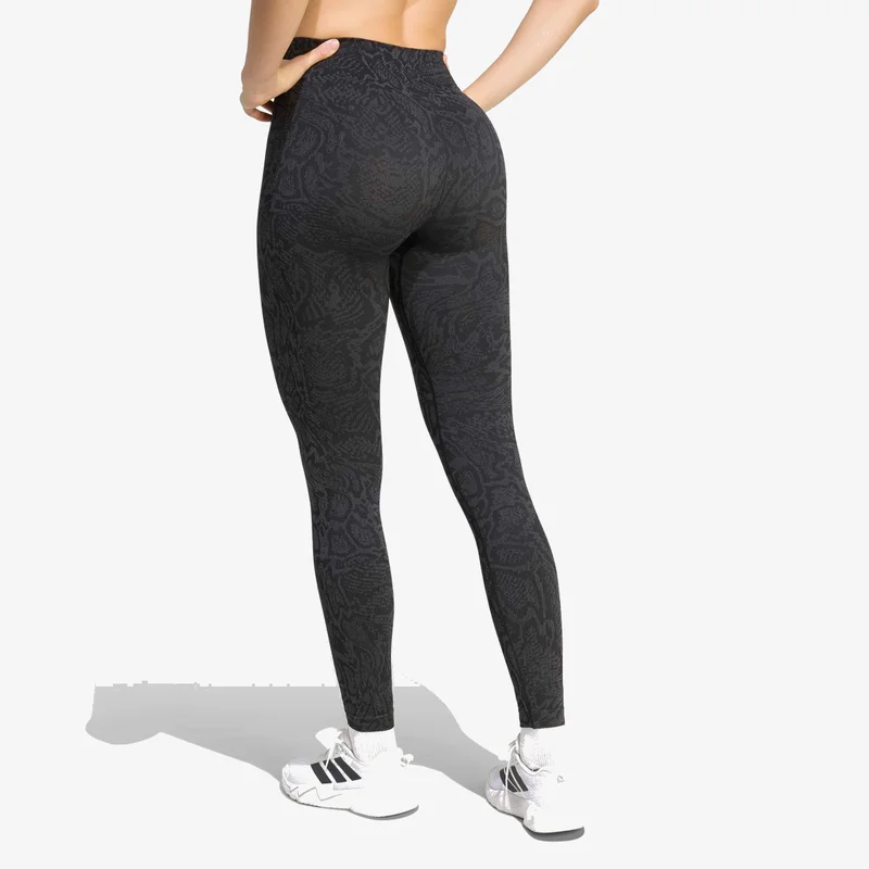 Adidas  Workout Essentials Knit Snake Full Length Leggings for Women | Best Price UAE