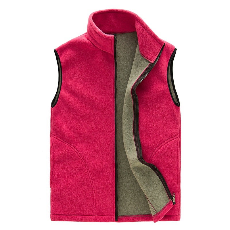 Factory Men'S And Women'S Vest Fleece Warm Fleece Vest Light Board Can Be Printed 1629 - Image 4
