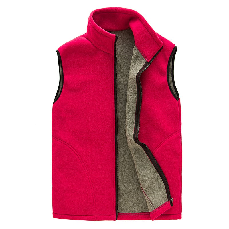 Factory Men'S And Women'S Vest Fleece Warm Fleece Vest Light Board Can Be Printed 1629 - Image 3