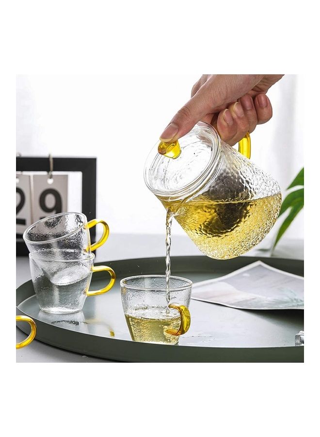 إسكدنيا طقم إبريق شاي من الزجاج من 5 قطع شفاف 10x11سم - Image 4