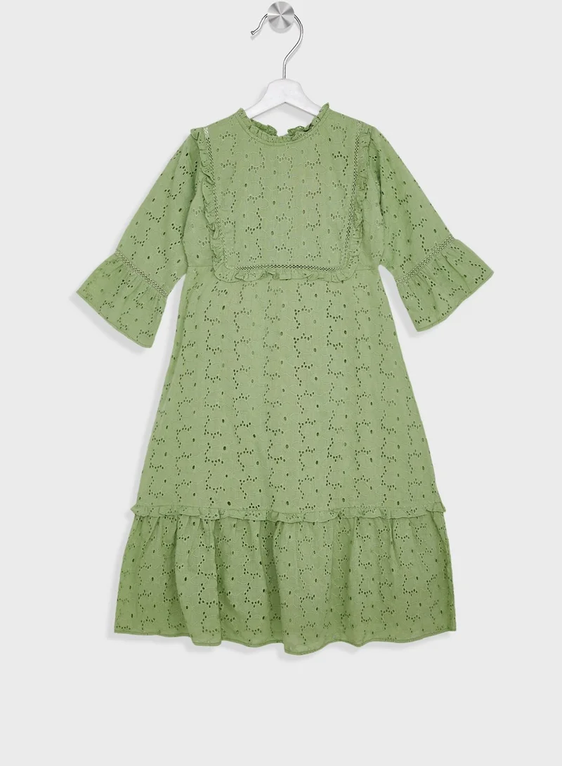 Pinata Girls Lace Detail Ruffle Dress