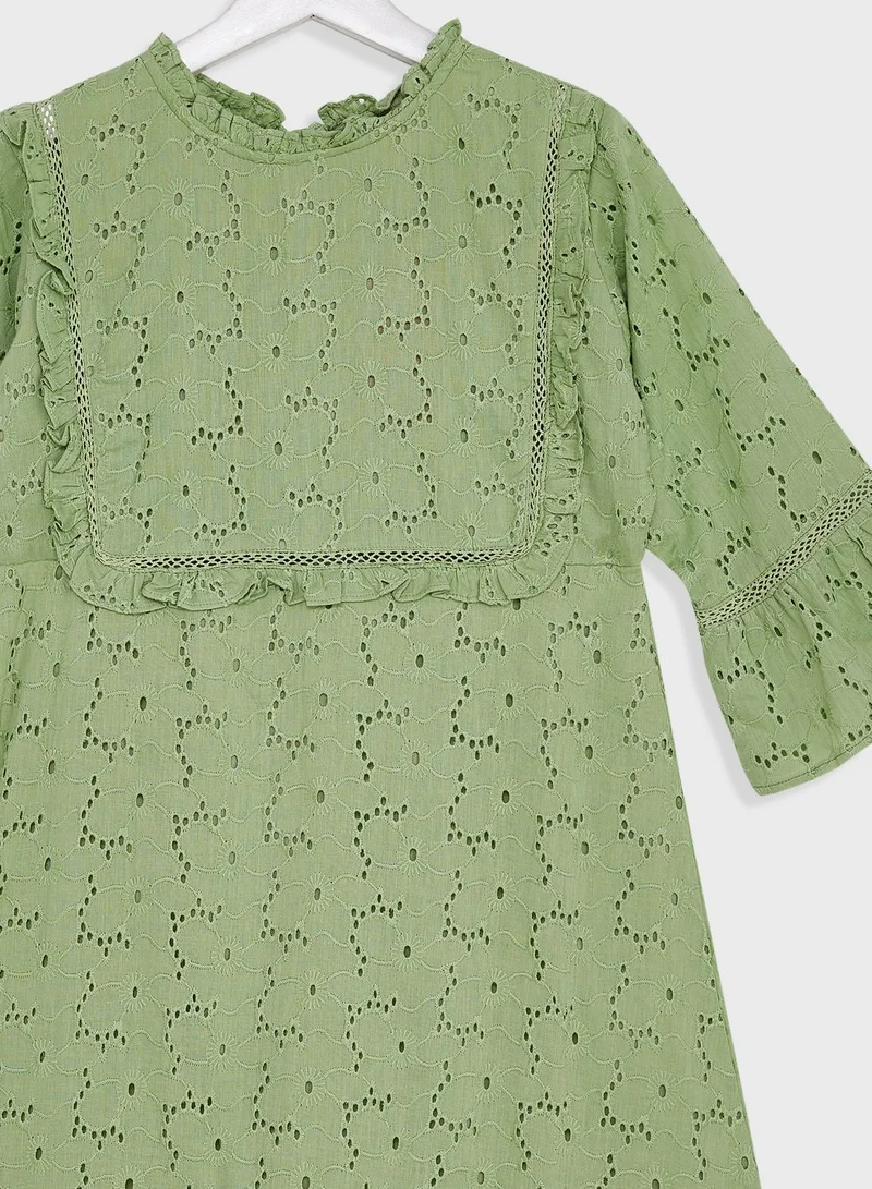 Pinata Girls Lace Detail Ruffle Dress