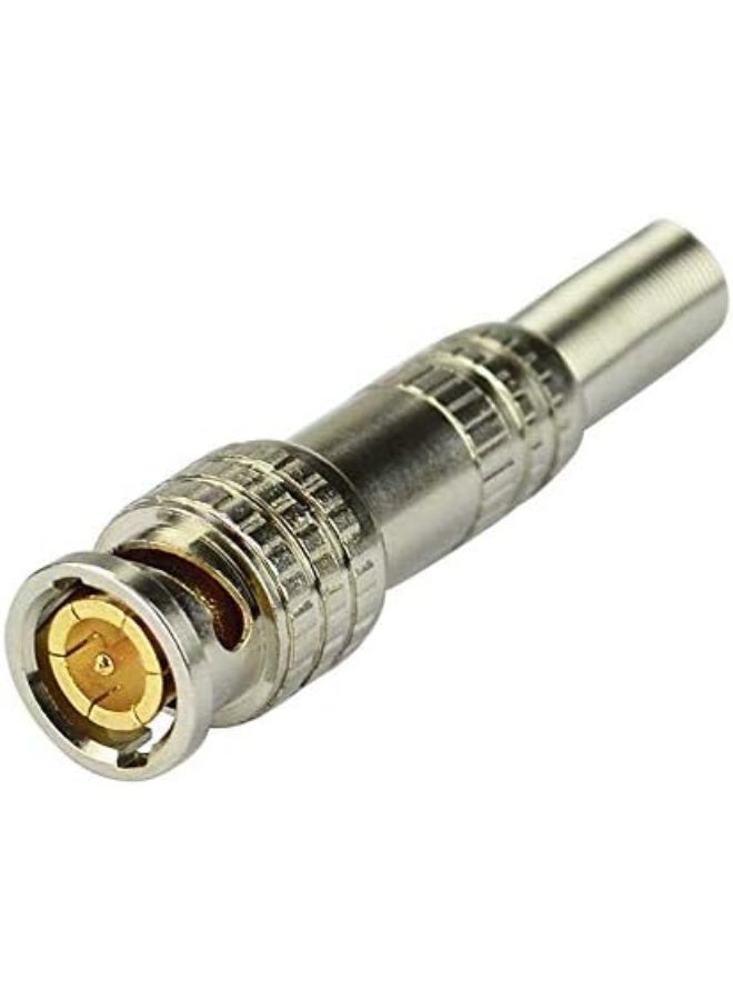 Royal Apex Solder Less Twist Spring Bnc Connector Jack For Cctv Camera Surveillance Kit System Pack Of 10  - Image 2