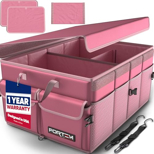 FORTEM Trunk Organizer For SUV Car Trunk Organizer, Foldable Storage, Car Accessories for Women Men, Collapsible Bag, 600D Oxford, Non Slip Bottom, Straps, Soft Cover (65L) - Image 1
