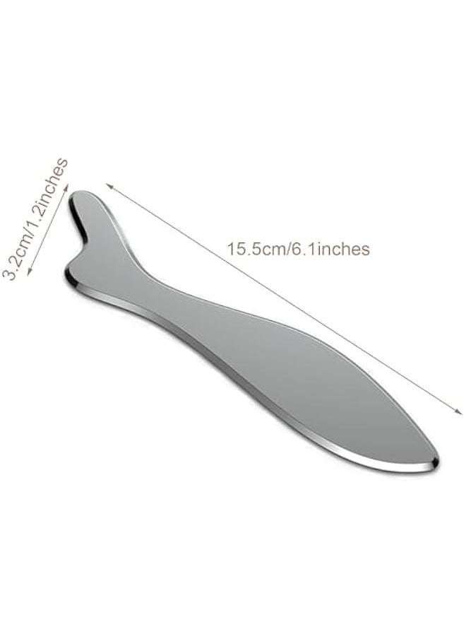 Generic Stainless Steel Gua Sha Muscle Scraper for Body Back Manual Massaging, Fascia Scraping Tool, Facial Skin Care Kit  - Image 2
