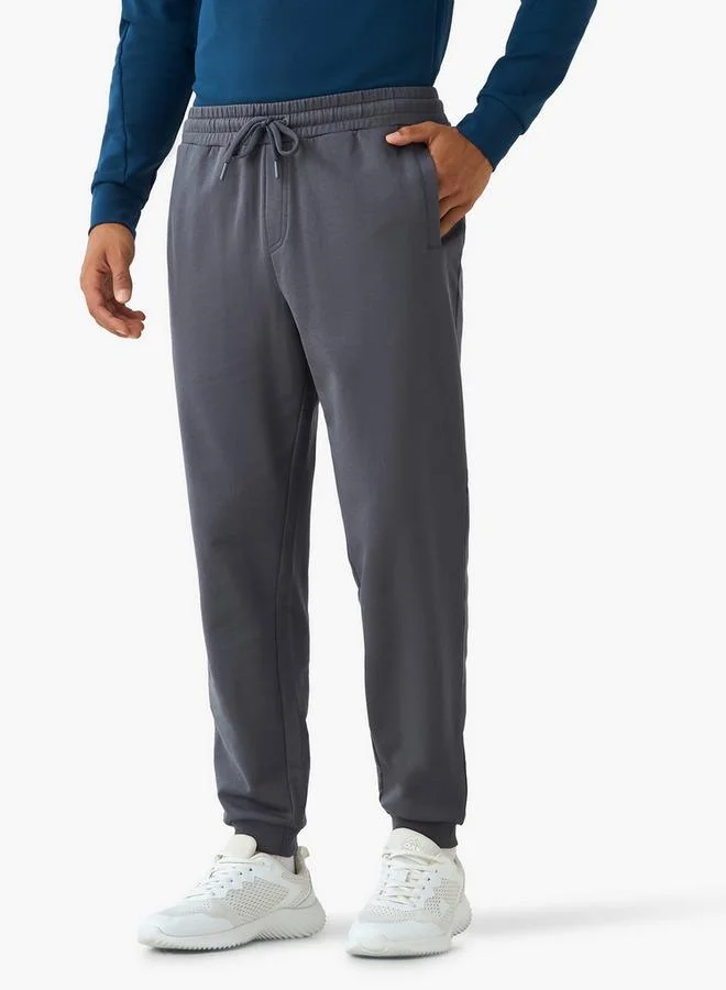 Men Regular Fit Joggers with Drawstring Waist