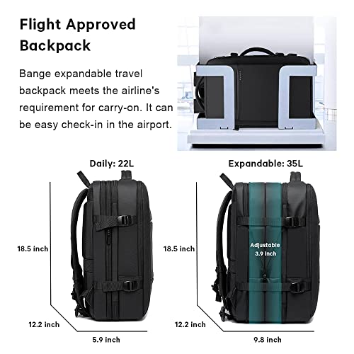 BANGE 35L Backpack, Carry On Backpack Convertible Duffle Bag Fit for 17.3 Inch Laptop for Men and Women - Image 3