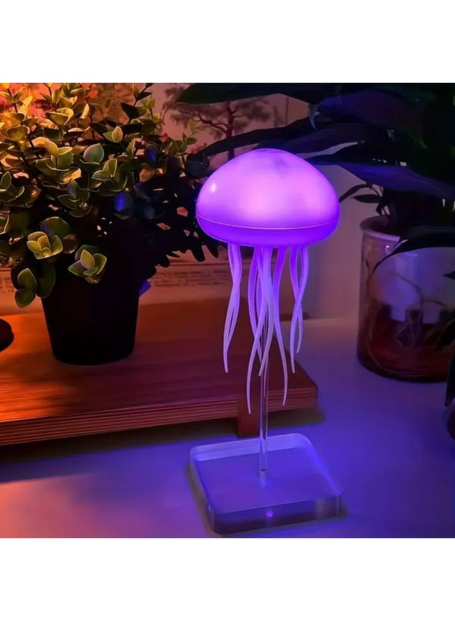 مصباح قنديل البحر العائم، يعمل بالتحكم الصوتي، قابل لإعادة الشحن عبر USB، مع تغيير ألوان ضوء الليل. - Image 1