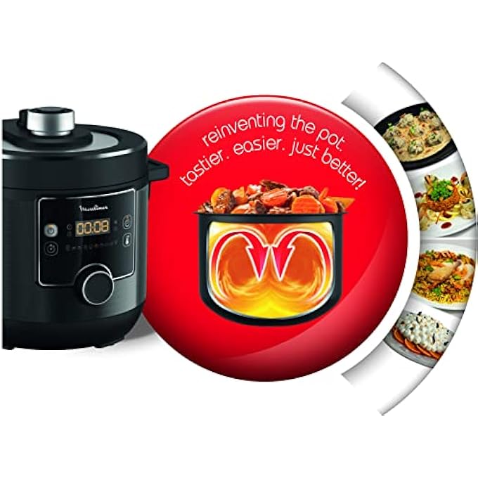 Moulinex Electrical Pressure Cooker  Turbo Cuisine Electric Cooker  76 Litre  1200 Watts  Black  2 Years Warranty  Ce777827 - Image 5