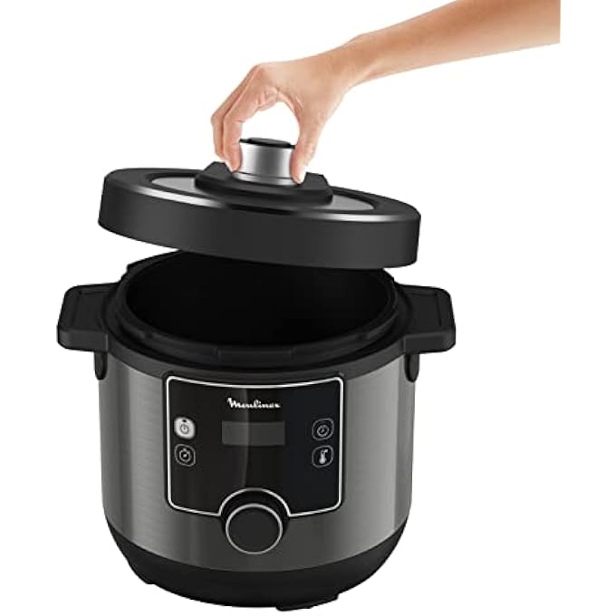 Moulinex Electrical Pressure Cooker  Turbo Cuisine Electric Cooker  76 Litre  1200 Watts  Black  2 Years Warranty  Ce777827 - Image 4