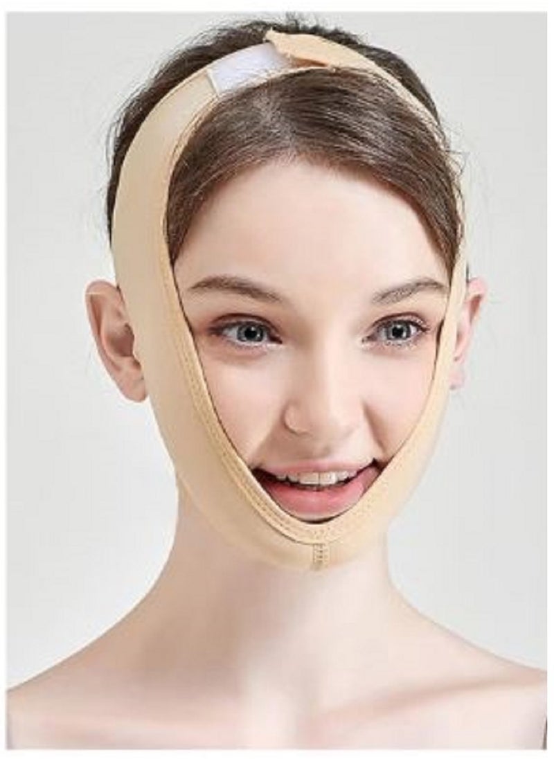 Generic - Reusable Face and Chin Lifter to Improve the Appearance of Your Face and Neck This lifter is reusable, making it a practical and economical product. Beige - Image 1