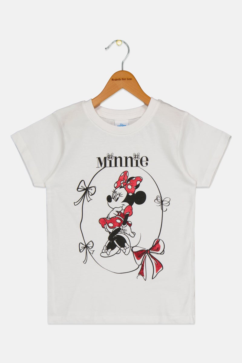 Disney Toddlers Girl Graphic Mickey And Friends Short Sleeve Top, White - Image 2
