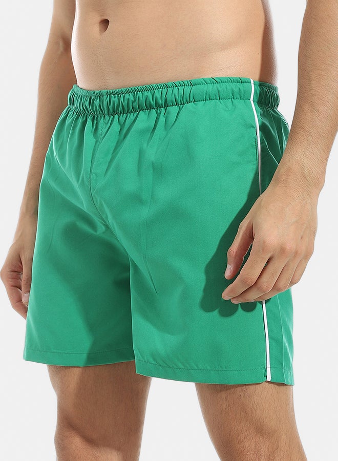 Andora Plain Green Swim Shorts with Sided Pockets_Green - Image 2