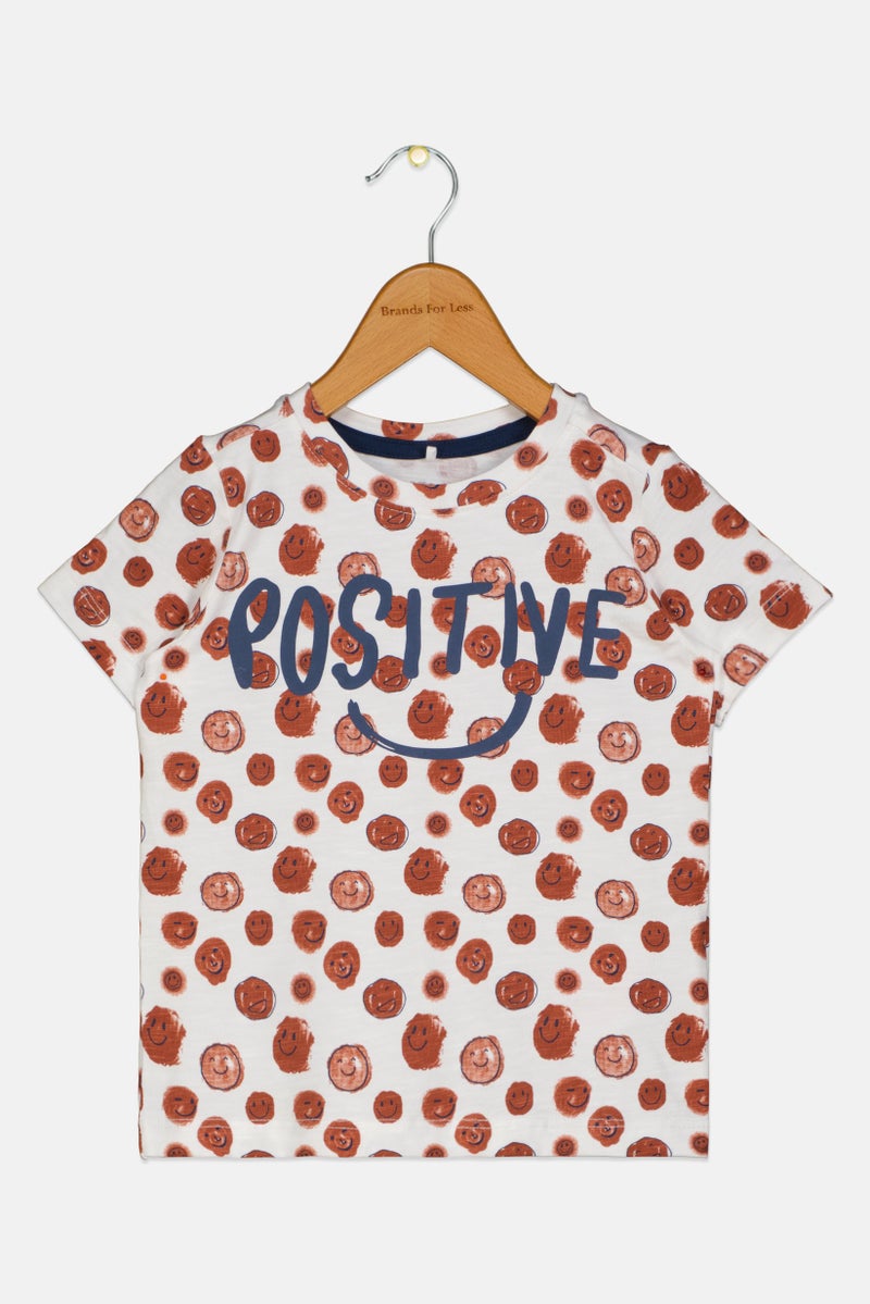 NAME IT Toddlers Boy Short Sleeve Graphic Print Top, Multicolor - Image 1