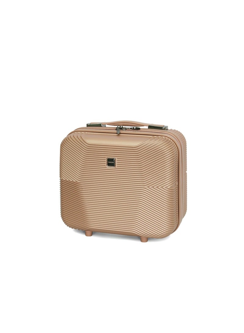 طقم حقيبة سفر صلبة مكون من 3 قطع + أدوات مكياج مقاس L 28-M 24-S 20 - Bc 12 (ذهبي، مجموعة من 3 قطع) - Image 5