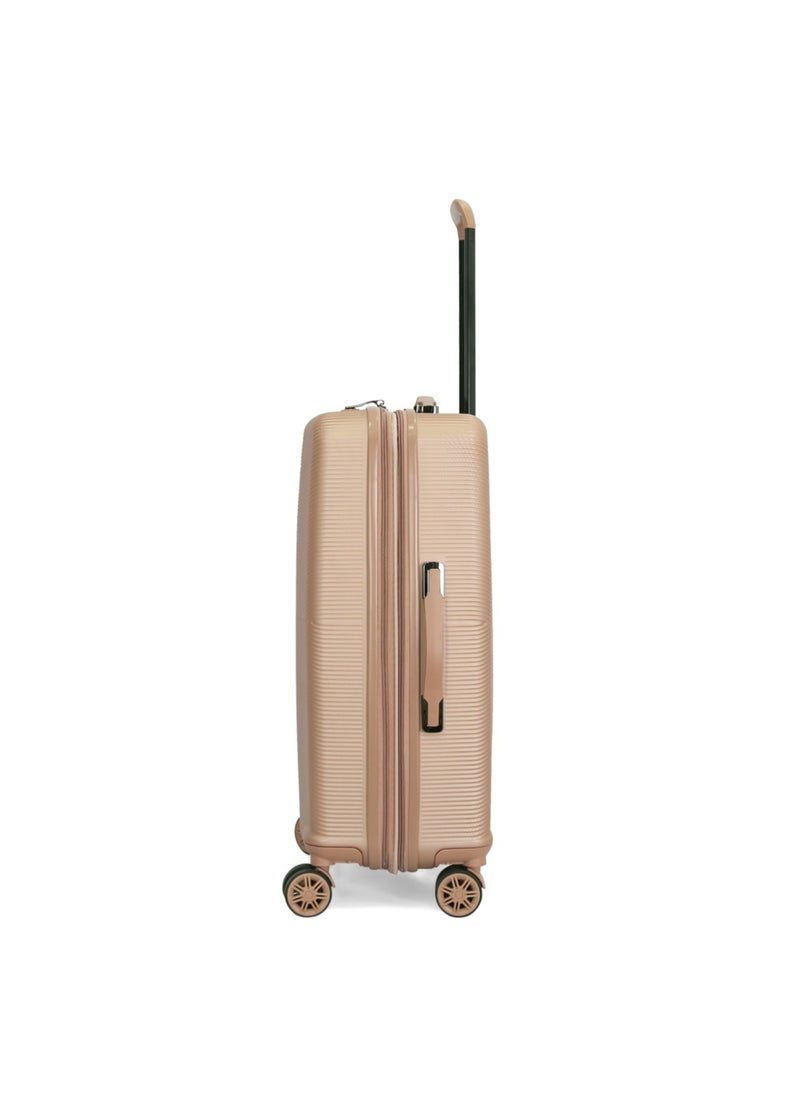 Generic - Hard side Luggage Trolley Bag Set 3 Pieces+Makeup L 28-M 24-S 20 - Bc 12 (Gold, Set of 3) - Image 1