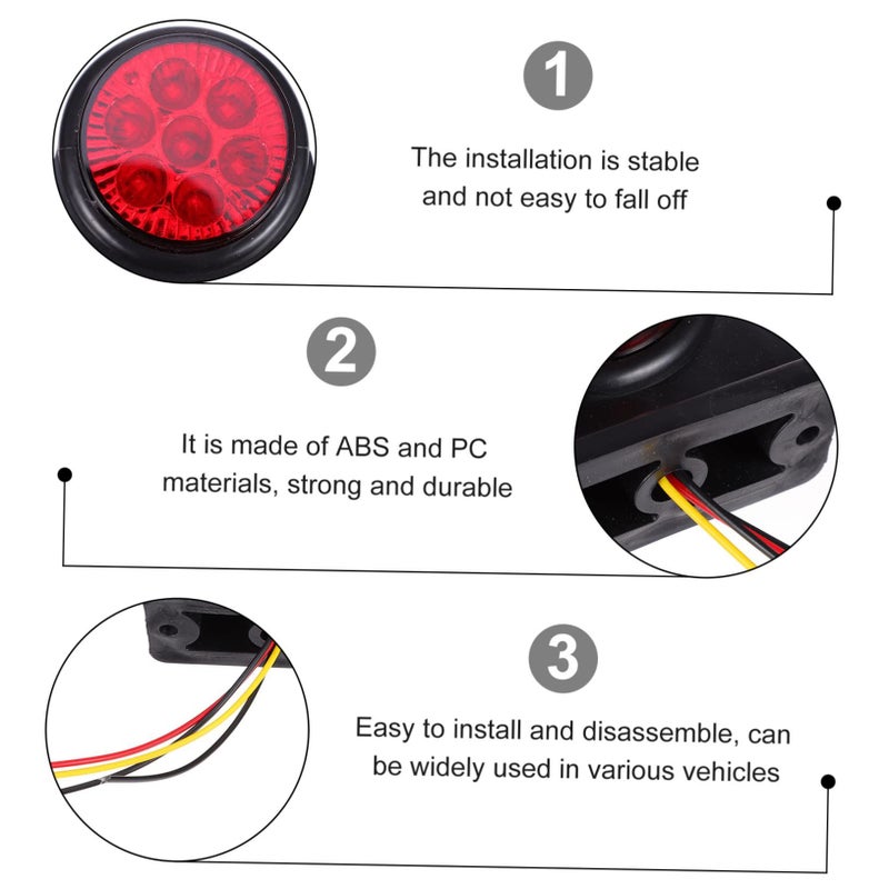 Truck Trailer Led Tail Lights 2Pcs Stable Rear Signal Light - Image 5