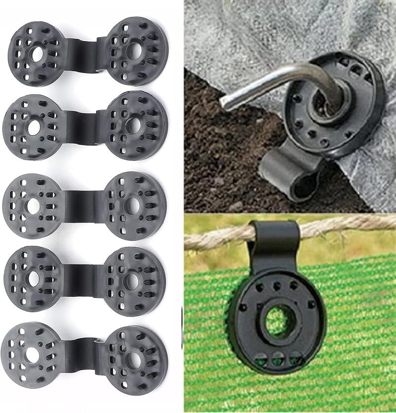 Black Double Lock Clips 20 Pack For Shade Cloth Fencing Greenhouse Plant Support - Image 5