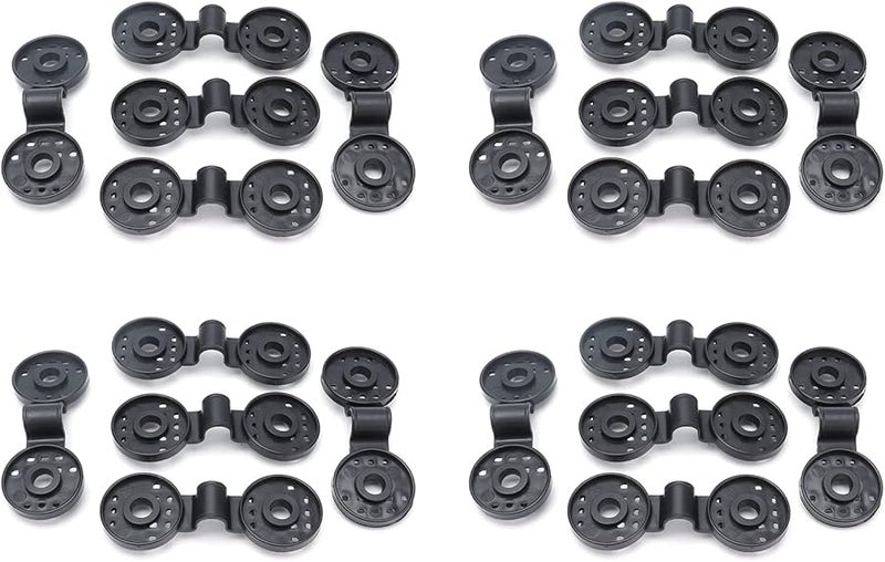 Black Double Lock Clips 20 Pack For Shade Cloth Fencing Greenhouse Plant Support - Image 1