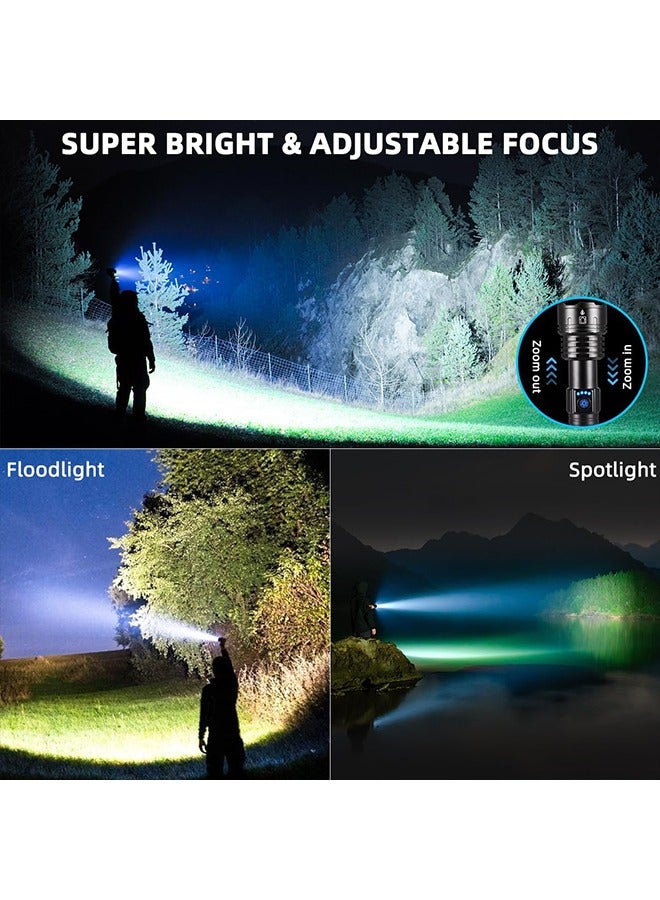 general Rechargeable Flashlights,Super Bright LED Flashlight for Home Emergency, Waterproof Handheld Flashlights with Pouch, 5000mAh Battery, Spotlight and Floodlight Function - Image 5