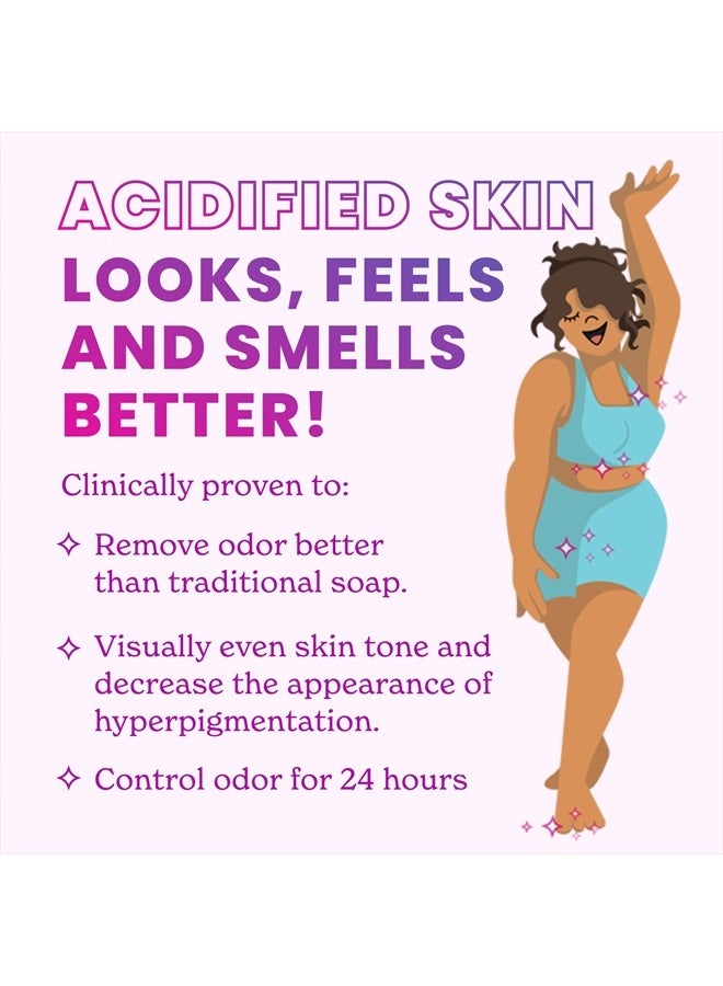 Lume غسول الجسم الحمضي - تحكم في الرائحة لمدة 24 ساعة - يزيل الرائحة أفضل من الصابون - تركيبة مرطبة - مصنوعة بدون SLS أو بارابين - تم تطويرها بواسطة أطباء النساء والتوليد - 8.5 أونصة (وردة الفاوانيا) - Image 5