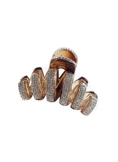 Fodattm Fodattm Women Lady Fashion Large Fancy Rhinestones Hair Clamp Hair Claw Clips Elegant Crystal Jaw Clips Hairpins (Brown)  - Image 1